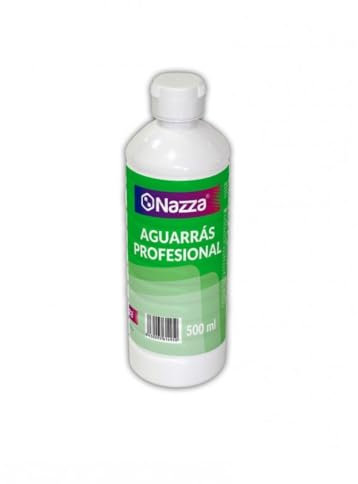 Aguarrás de uso Profesional Nazza - Aguarrás para pinturas sintéticas o Diluyente orgánico sin disolventes recuperados - Botella de plástico de 0,5 litros