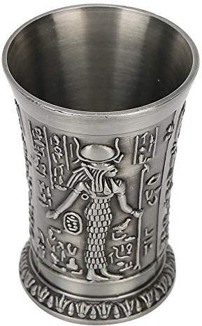 Metall vin bägare vintage whisky shotglas handpräglad minikopp dekoration ornament (#2)