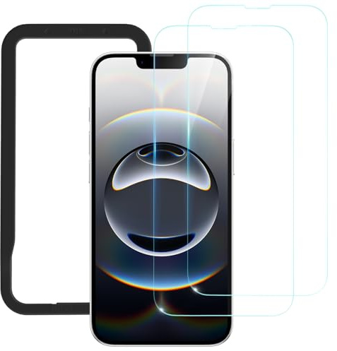 NIMASO Protector Pantalla para iPhone 17e/16e/13 Pro/13/14 6.1 Pulgadas, Cristal Templado HD Claro Dureza 9H, Grado Militar Antirrotura, Antiarañazos, Pack de 2
