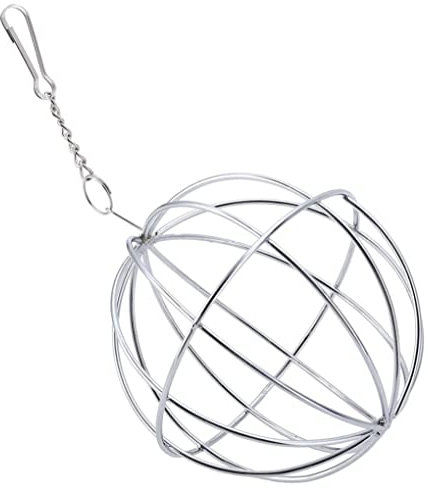 NIDONE Kaninchenfütterungskugel Edelstahl Hängende Kugel Kaninchen Heu Futterspender für Meerschweinchen 8cm Kleintierzubehör