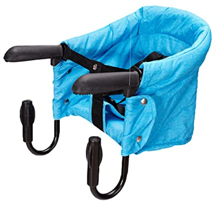 Trona portátil para bebé | Elevador de asiento de viaje sin daños - Plegable para fijar rápidamente a la silla de mesa, colgar una silla portátil para bebés de viaje Imtrub, azul