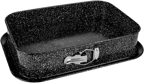 KARL HAUSMANN Backform Rechteckig - 35x24 cm - Eckig Springform mit Antihaftbeschicht - Rechteckige Backformen mit Hoher Rand - Blechkuchen - Backrahmen Rechteckig Verstellbar - Springformen