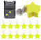 Molain 12pcs Stern Reflektoren, Sicherheits Reflektor Anhänger Kinder Anhänger für Rucksack Schulranzen, Reflektierende Schlüsselanhänger für Schultasche Rucksack Radfahren Gehen (Gelb)