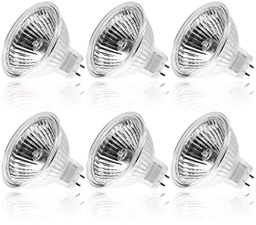 WeshLMPO Halogen Mr16 Gu5.3 Halogen Leuchtmittel Dimmbar Halogen 12v 20w Warmweiß 2700K for Halogenstrahler Einbau Schienenbeleuchtung Pack of 6