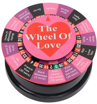 Game Wheel for Couples, Roulette for Couples, Fidget Wheel Toy | Battery the Wheel of Love, Table Game, Valentine's Day Wheel, Fidget Toy, Travel, Boyfriend for Women
