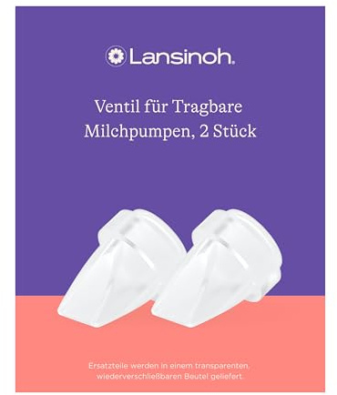 Lansinoh Ventil – Ersatzteil für Lansinoh Tragbare Milchpumpen – 100% Silikon, BPA- und BPS-frei – 2 Stück