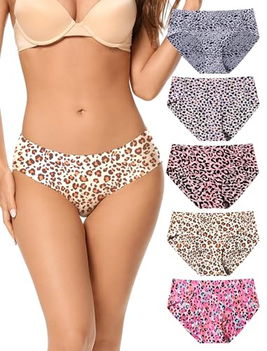 VOENXE Seamless Knickers for Women,No Vpl Ladies Underwear Pants Hipster