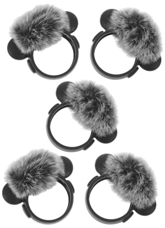 SUPVOX 5 Pezzi Copertura Antivento in Pelliccia per Microfono Lavalier Wireless Protezione Polvere e Riduzione Rumore per Registrazioni Esterne e Streaming Live