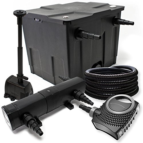 Juego filtros para estanque bio 12.000l UVC clarificador con 24W 80W Bomba fuente Jardin