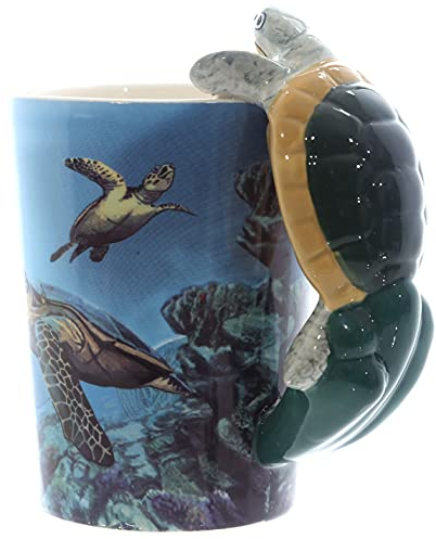 Puckator SMUG42 Mug sous Marin Anse Tortue 8,5 x 12 x 13,5 cm, Unique
