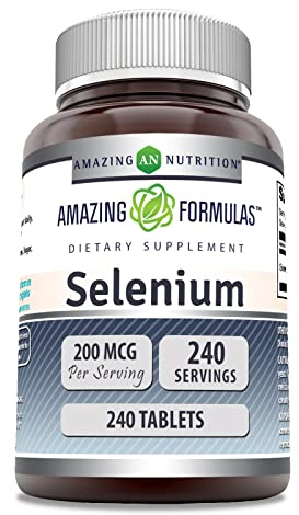 Amazing Formulas Selenium 200 Mcg | Tablets Supplement | Non-GMO | Gluten-Free | Made in USA (1 Pack | 240 Count)