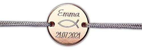 925er Armband zur Kommunion, Gravurarmband, Schmuck zur Kommunion, Konfirmation Schmuck, Mädchenarmband, Namensarmband Mädchen, Kinderarmband, 12mm Plättchen