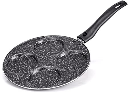Alluflon Tradizione Italia Sartén con 4 Moldes Antiadherente con Efecto Piedra y Revestimiento Antirayaduras, Apta para la Mayoría de las Cocinas, Apta para el Lavavajillas, Diámetro 23 cm