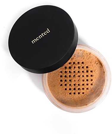 Mented Cosmetics Pressed Powder Makeup, Translucent Setting Powder Compact for Face Make up, Oil Control, Matte Finish, Long-Lasting Wear, Ideal for Black Women, Portable Compact Design, Medium/Deep