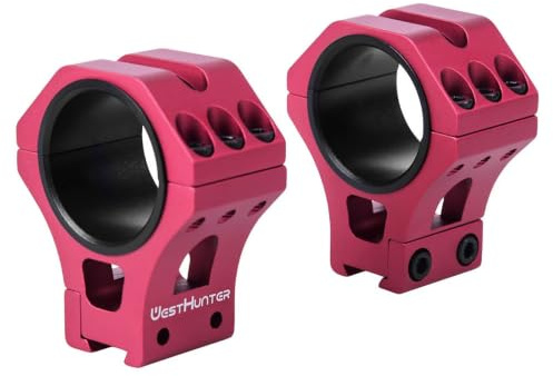 WestHunter Optics Precision 11 mm Dovetail Scope Rings, 1 Inch 30 mm 34 mm Tactical Scope Mount | Red