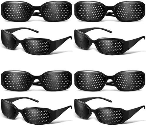 ULTECHNOVO Pinhole for Improving 8 Pack Eye Exercise Correction with Durable Pc Frame Anti-Fatigue Design for and Astigmatism Relief Unisex Eye Care Tool