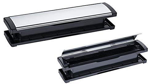 Osmond Villa Boîte aux lettres en acier inoxydable avec double porte en verre et bois Argenté