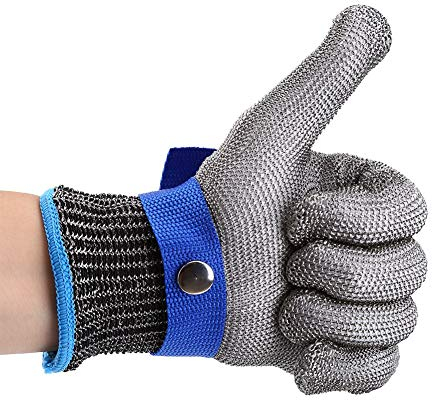Gant Résistant Aux Coupures, Gants Métalliques En Treillis Métallique En Acier Inoxydable, Gants De Coupe De Couteau, Gant De Boucher De Travail De Sécurité Pour Trancher la Viande, Couper les Huîtres