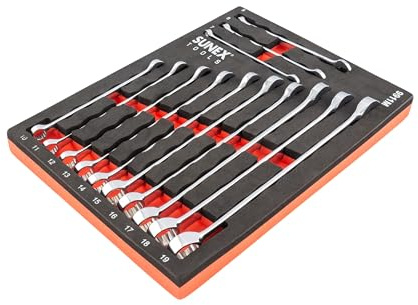 Sunex 9911M 13 Pc. V-Groove Metric Wrench Set in EVA Foam 7mm-19mm