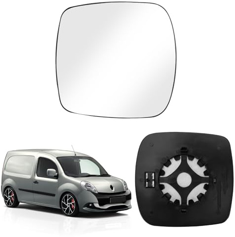 Espejo Retrovisor Reemplazo para Renault Kangoo II 2007-2012, Espejo Retrovisor Exterior con Calefacción Cristal Vidrio Esférico Izquierdo o Derecho (Derecho)