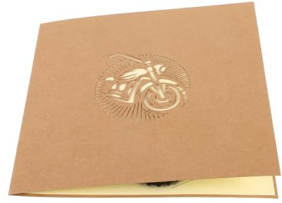 HAWILLOSCH Tarjeta De Felicitación 3d De Motocicleta Ideal Para Cumpleaños Día Del Padre y Más