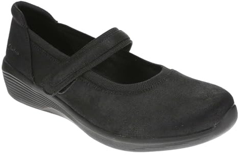 Skechers Women's Arya-Always Rising Vegan Mary Jane Flats-Adjustable Strap, Air-Cooled Memory Foam, Black, 6.5 UK