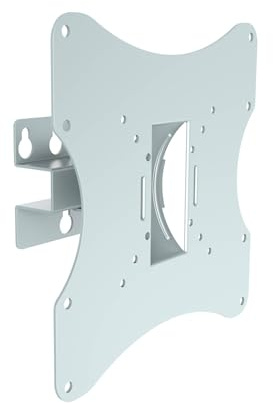 PureMounts Support Mural TV, Universel pivotant et inclinable pour téléviseurs Plats et incurvés de 10 à 37 Pouces et moniteurs jusqu'à 30 kg, Max. VESA 200x200 mm, Blanc