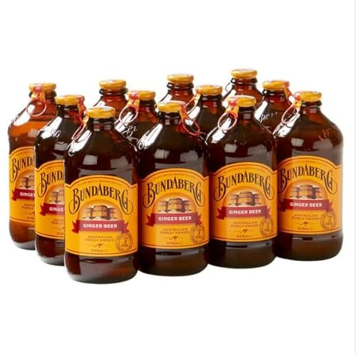 Ginger Beer, Non-Alcoholic Zero, 12 x 375ml Bottles, Craft Brewed by Bundaberg