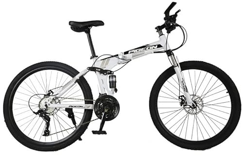 Vélo Pliant VTT Portable pour Adultes, VTT Tout Suspendu, pour Hommes et Femmes, Cadre léger en Acier à Haute teneur en Carbone