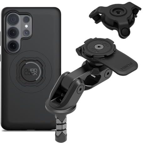 Quad Lock Motorcycle Fork Stem Mount PRO Kit with Vibration Dampener and MAG Phone Case for Galaxy S26 Ultra