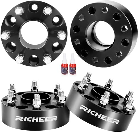 Richeer 2 inch 6x5.5 Wheel Spacer for 2019-2024 Ram 1500, 4 PCS 6x139.7mm Wheel Spacer with 14x1.5 Studs & 77.8mm Center Bore for 2019 2020 2021 2022 2023 2024 Ram 1500