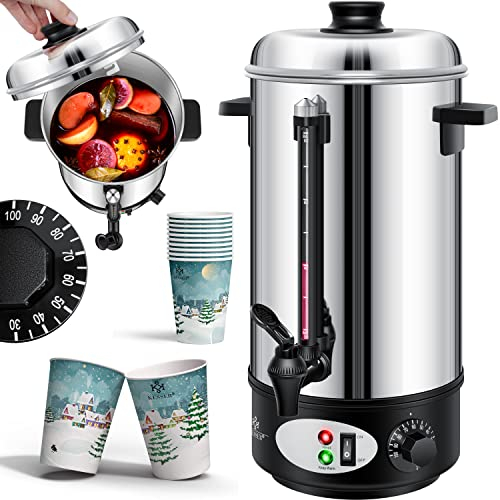 KESSER® - Hervidor de vino caliente de acero inoxidable, máquina de bebidas calientes, 20 litros