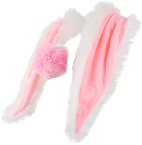 Helm Ohren Hase Plüsch Ohren Rosa Häschen Ohren Dekoration für Motorradhelm Fahrradhelm Skihelm Erwachsene Kinder Ostern Party Festival Zubehör