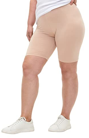 Zizzi Große Größen Damen Einfarbige Fahrradshorts aus Viskose Gr 46-48 Frappé