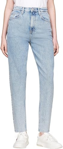 Tommy Jeans Donna Jeans Mom Jeans Tapered Fit, Blu (Denim Light), 24W/32L