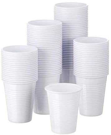 ISAP Bicchieri Plastica Usa e Getta Bianchi (200 ml) Bicchieri Monouso per Acqua e Bibite Varie, Made in Italy Idonei al Contatto Alimentare, Ideali per Feste, Risparmio Quantità (Versione da 100)