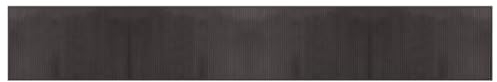 vidaXL Teppich, Bambusteppich Rechteckig, Bambusmatte rutschfest für Wohnzimmer, Läufer Küchenteppich Flurteppich, Modern, Dunkelbraun 60x400cm Bambus