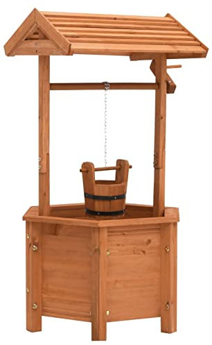 ShGaxin Jardinière en forme de puits, potager urbain terrasse, jardinières extérieures, jardinières, table de culture, potager à la maison, bois d'épicéa, 40 x 40 x 84 cm