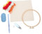 JEWEDECO 1 Satz Stickwerkzeug-set Stick-starter-kit Für Anfänger Stickerei-starter-kit Stanzstickset Für Anfänger Starter-kit Zum Selbersticken Anfängerset Zum Einhängen Von Decken Nähset