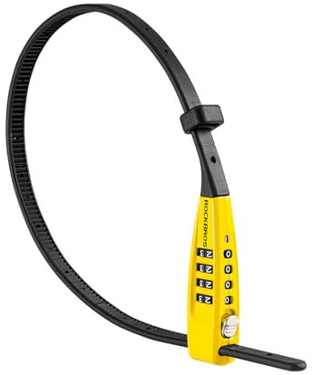 ROCKBROS Zip Tie Bike Locks, Multi-use Security Bicycle Combination Lock, Fit for Cycle/Helmet/Buggy/Ski