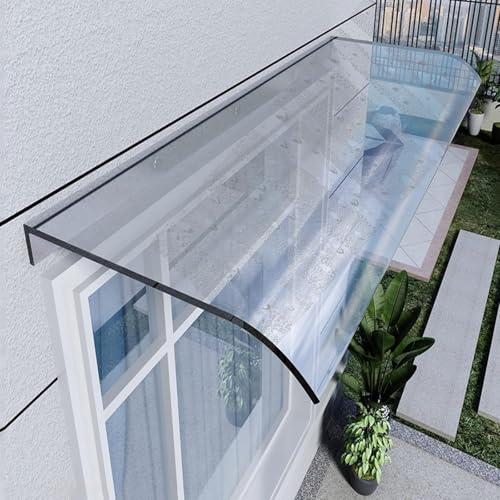 Outdoor Awning Cover - Sturdy Polycarbonate Rain Shelter for Weatherproof Protection, Compatible with Solar Inverter and Battery