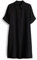 OPUS Damen Minikleid | Hemdblusenkleid WOMARA A-Linie mit feiner Rippstruktur Black, 40