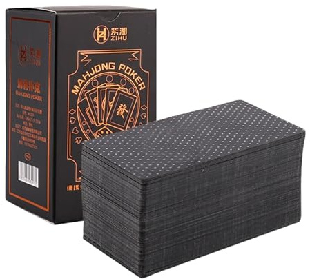 Rrlihjgu Mahjong Bärbart PVC-kortspel, 9,5x5,2 cm Mahjong-tema bärbar | spelplattform, vattentätt PVC-kort, traditionella kort, interaktiva spelkort
