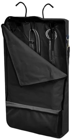 Niesel Bridle Bags for Horses, Horse Harness Bag with 3-Prong Rack, Large Capacity Pet Storage Supplies for Brittle Reins Harness Bit, for Bridle, Equestrian Headcollar, Rope, Harness, Reins