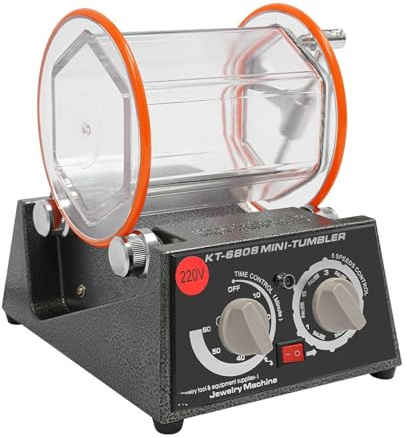 Polisseuse électrique 60 W, machine à polir les bijoux or et argent à 5 vitesses, avec minuterie et interrupteur avant/arrière. Bon fonctionnement
