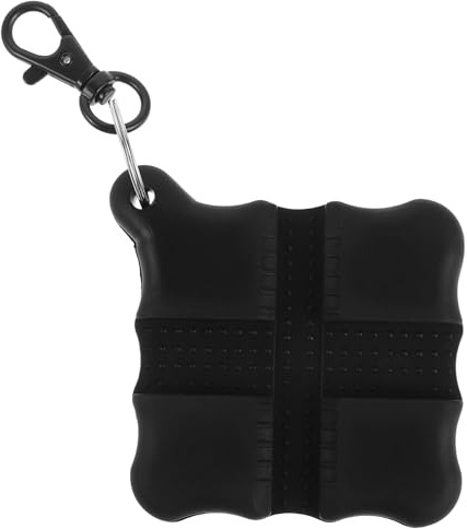 WOONEKY Arrow Puller with Carabiner, Black Square Arrow Gripper Pad for Compound Bow Accessories, Hunting and 3d Target Practice Archery Tool for Bow Maintenance