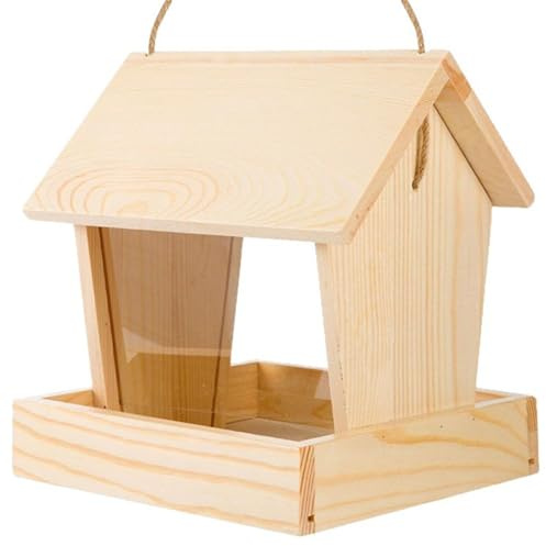 Comederos para Pájaros de Exterior Estación de Alimentación de Madera