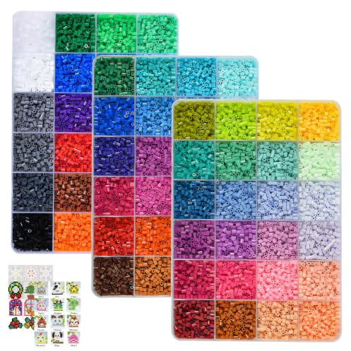 38000 Pcs Fuse Beads Set, 72 Colors 2.6mm Iron Beads Kit with