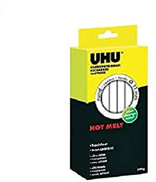 UHU Heißklebepatronen Hot Melt, Transparente Klebepatronen, 11 mm Durchmesser, 500 g, transparent