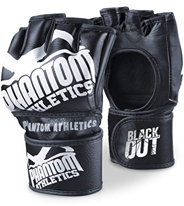Phantom MMA Handschuhe Blackout | Hochwertige Profi Handschuhe für Kampfsport, Sparring, Sandsack, Pratzen, Boxen, Training, Freefight